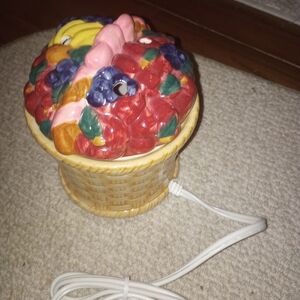 Colorful Ceramic Fruit Basket Potpourrie Electric Pot.